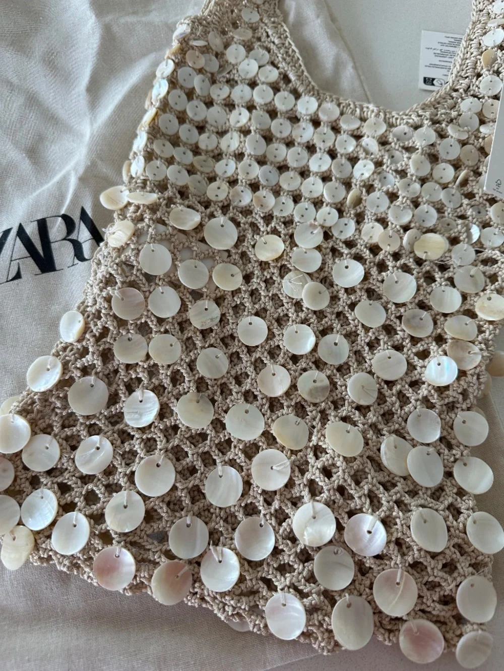 NWT Zara Beaded Shoulder Bag